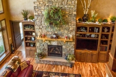 Kochmann Brothers Homes custom luxury lake home living room and fireplace