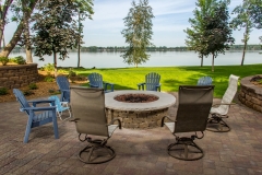Kochmann Brothers Homes custom luxury lake home patio fire ring